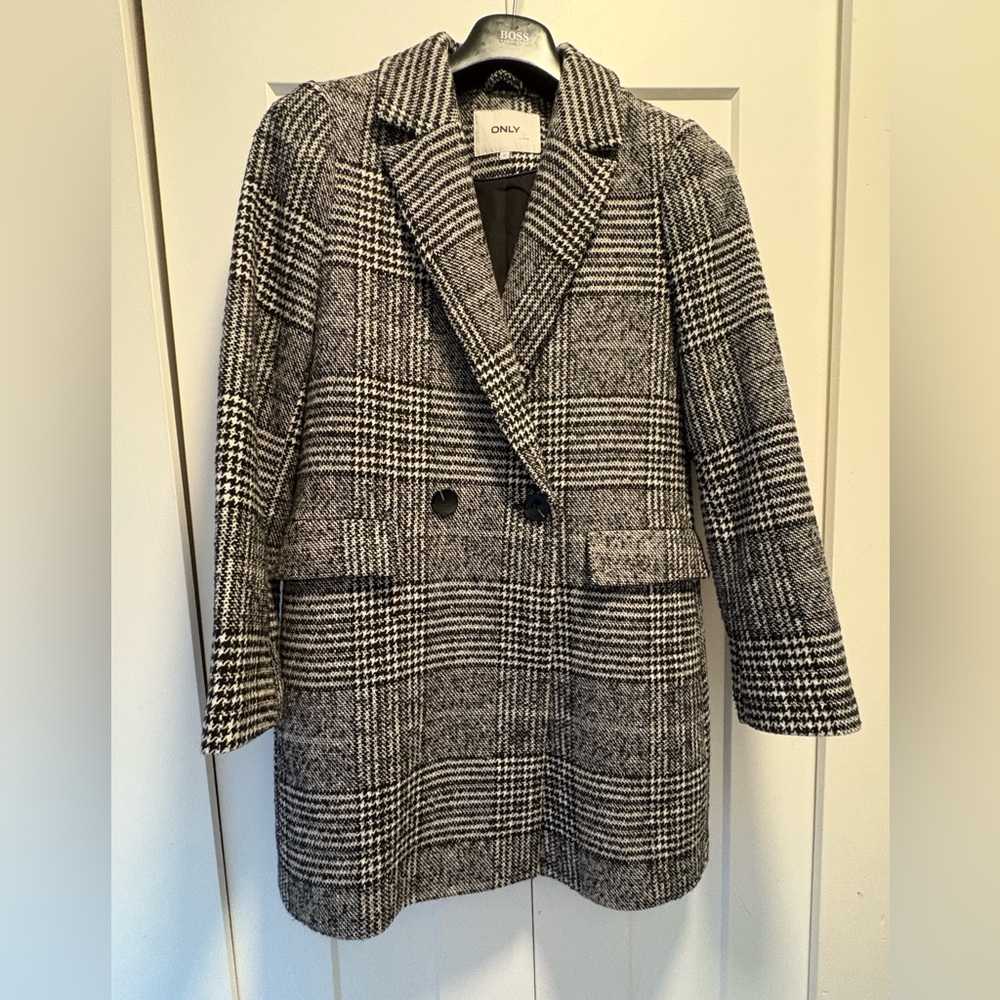 Preloved Excellent condition ONLY Life Plaid/Herringbone coat